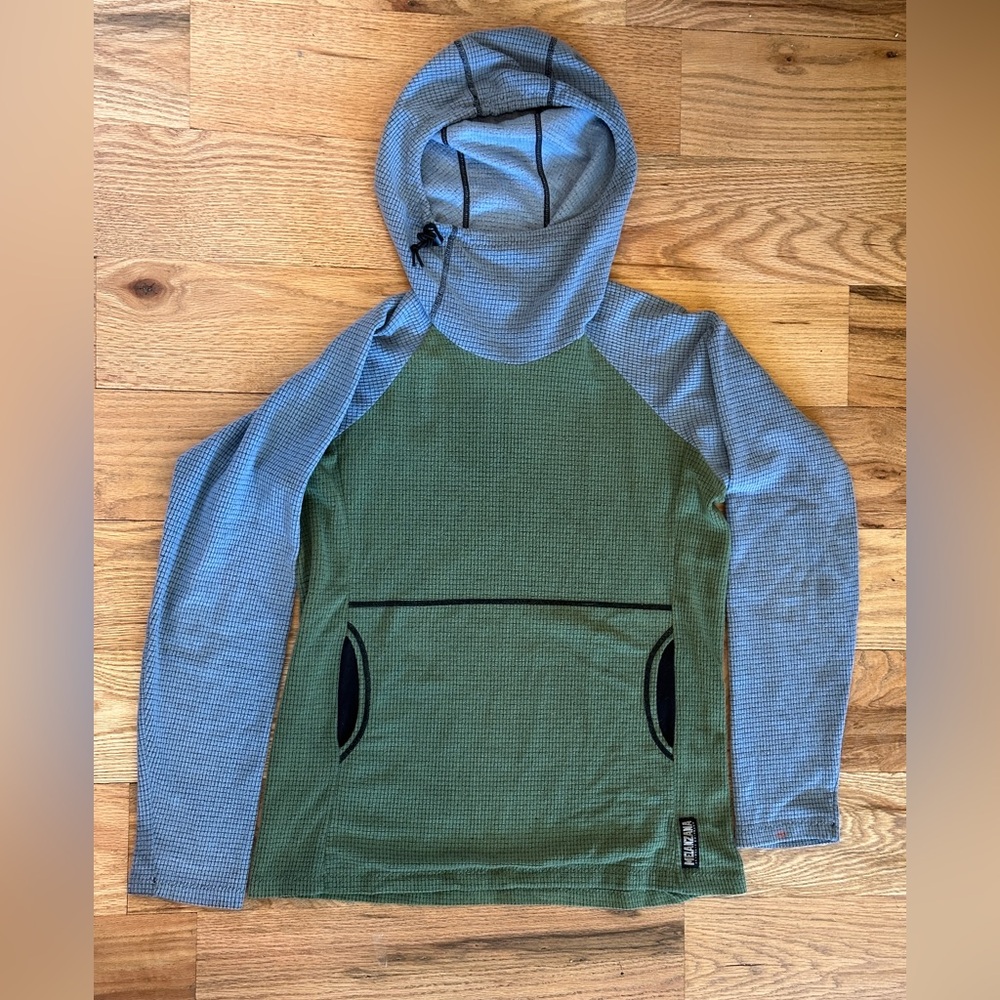 Melanzana micro grid hoodie